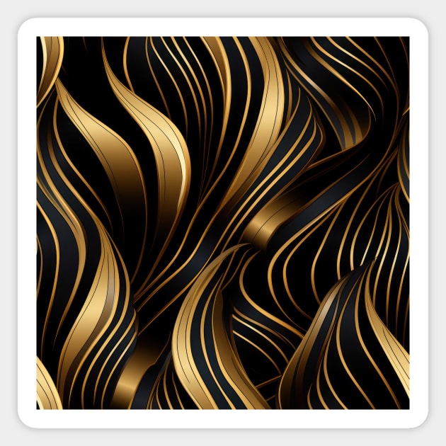 Golden Lattice: Luxurious Linearity in Gold Sticker by star trek fanart and more